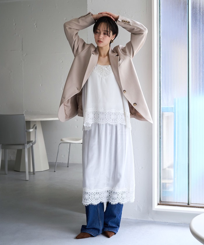 インド レーヨン シャンタン レース スカート【限定展開】