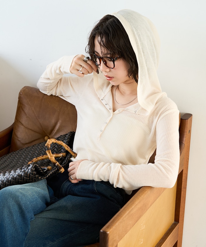 シアーテレコフーディーボタンロンTEE【限定展開】