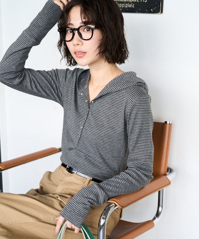 ボーダーフーディーロンTEE【限定展開】