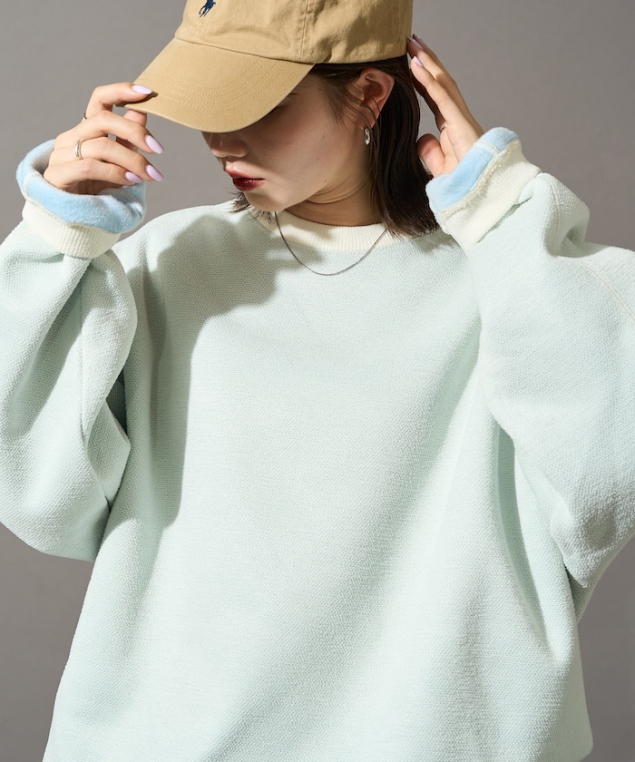 インレー 裏シャギー ボンディング プルオーバー【限定展開】