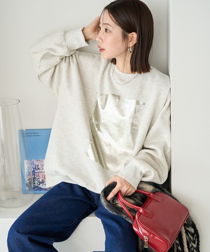 ライトグレー：杢オートミール