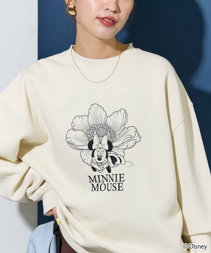 別注/Mickey Mouse＆Minnie Mouse/ミッキーマウス＆ミニーマウス/フラワー プリント スウェット【限定展開】