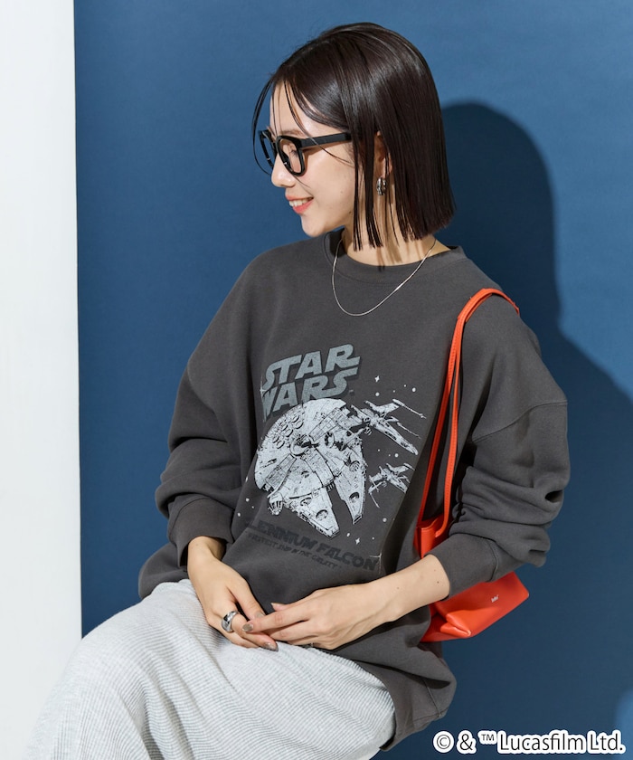 STAR WARS / スター・ウォーズ ビンテージ風 加工 フロント プリント（スウェット）【限定展開】
