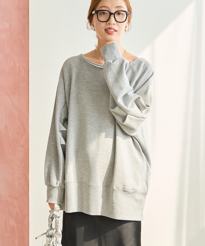 ボートネック ビックシルエット 裏毛 スウェット【限定展開】
