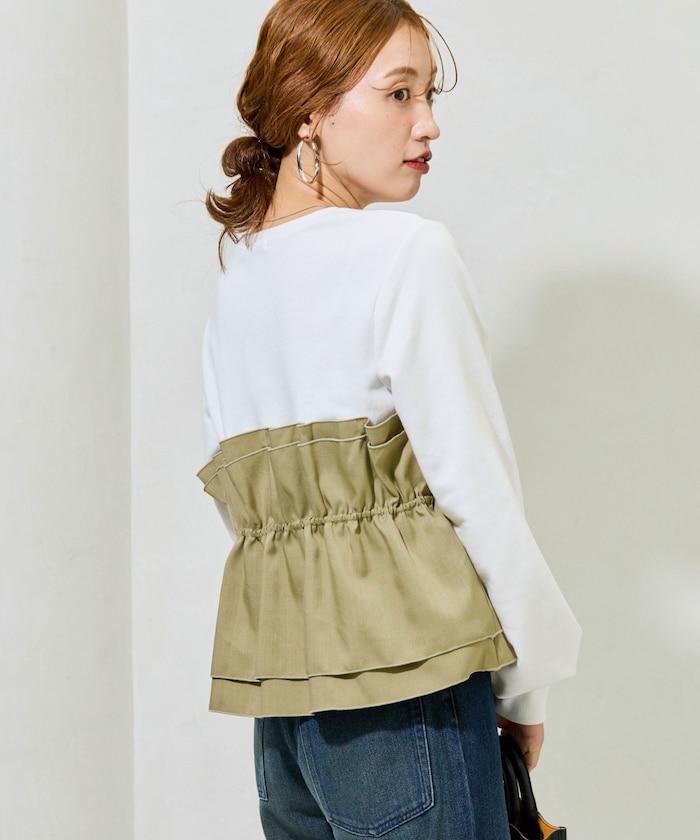 【FREAK'S STORE】 ビスチェ レイヤード 裏毛 スウェット プルオーバー【限定展開】 female 【FREAK'S STORE】 ビスチェ レイヤード 裏毛 スウェット プルオーバー【限定展開】 female