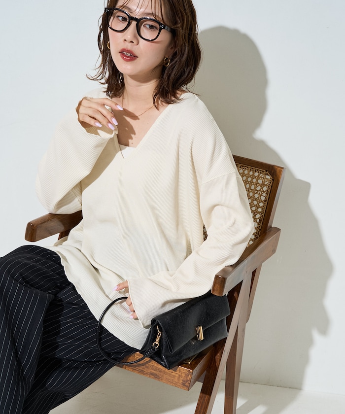 メロー サーマル ルーズ ロングスリーブ プルオーバー【限定展開】