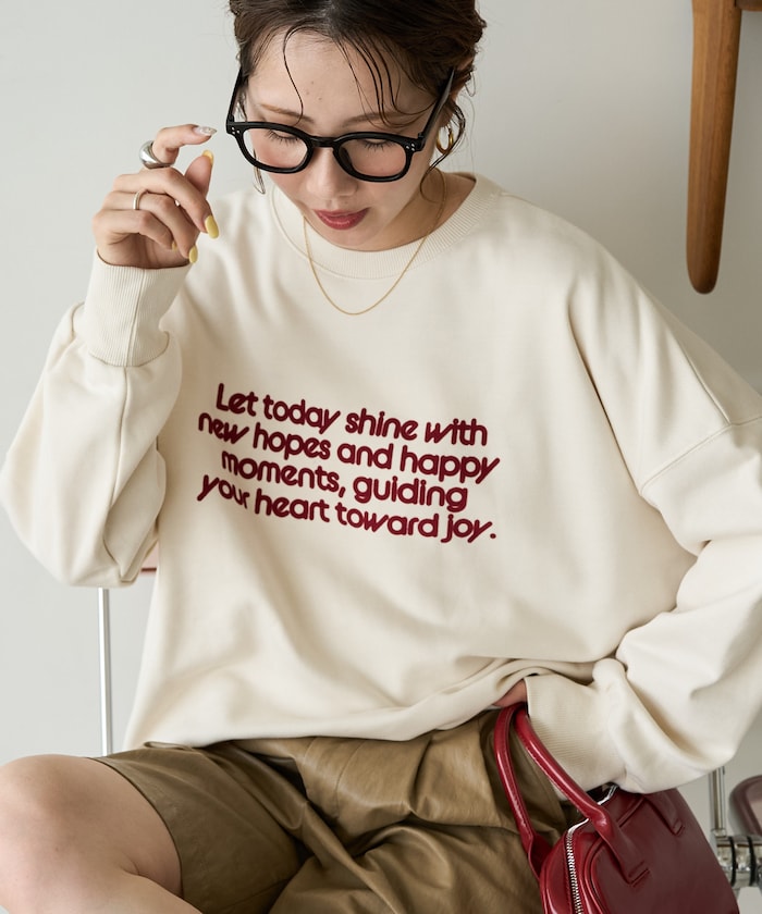フロッキー ロゴ プリント 裏毛 スウェット【限定展開】