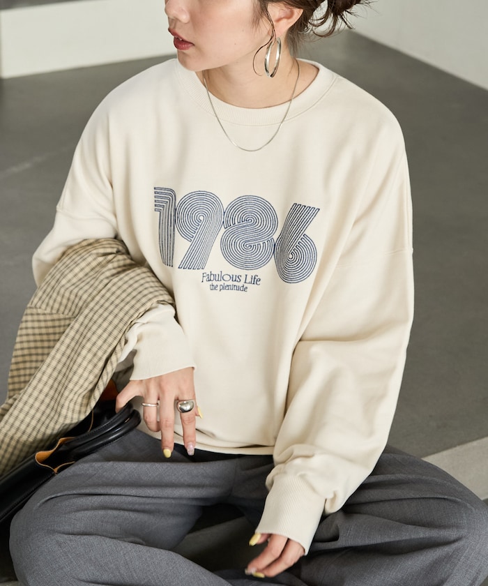 ぐるぐる ナンバー ロゴ 刺繍 裏毛 スウェット【限定展開】