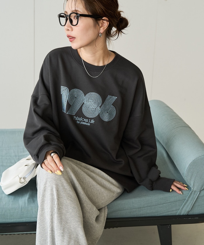 ぐるぐる ナンバー ロゴ 刺繍 裏毛 スウェット【限定展開】