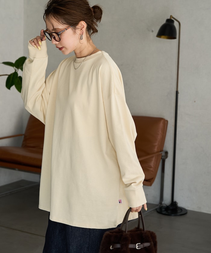 USAコットン ビッグ シルエット ロングスリーブ Tシャツ【限定展開】