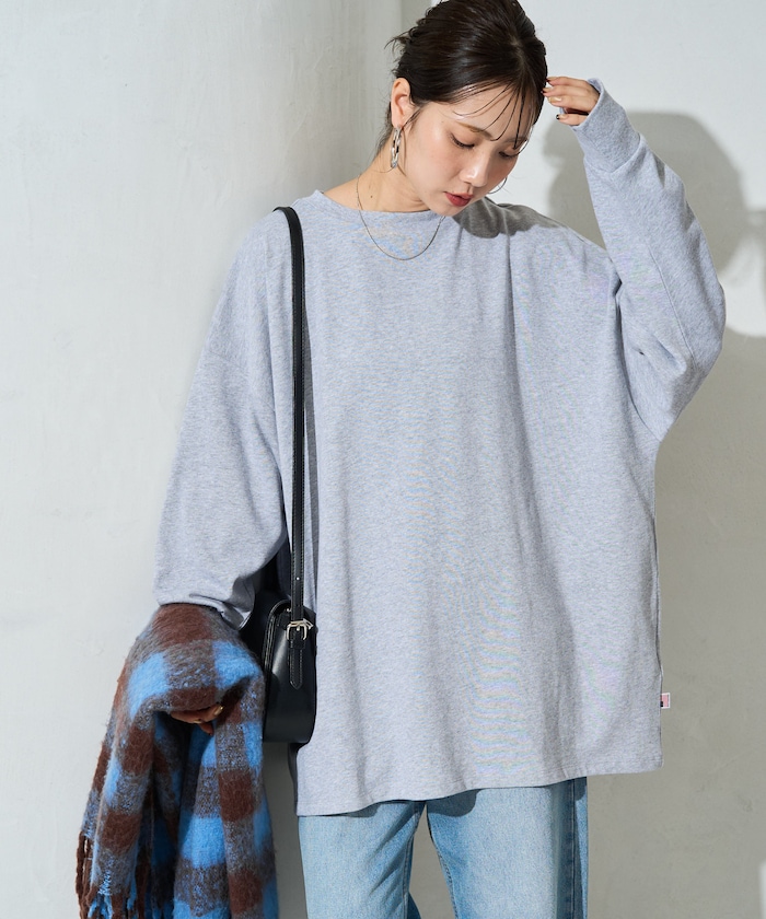 FREAK'S STORE/USAコットン ビッグ シルエット ロングスリーブ Tシャツ