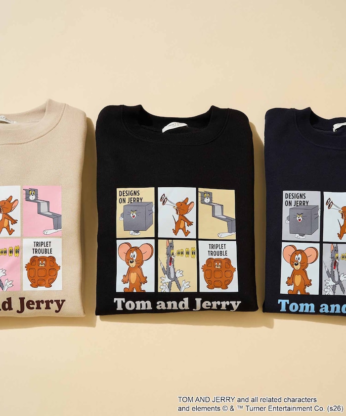 TOM AND JERRY/トムとジェリー BOX ロゴ スウェット【限定展開】