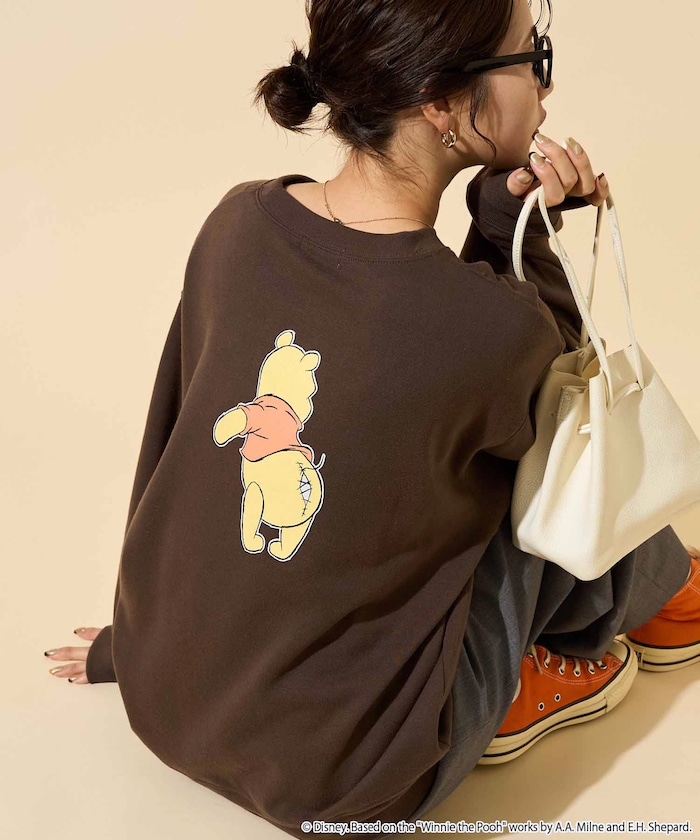 前後 プーさん プリント スウェット【限定展開】