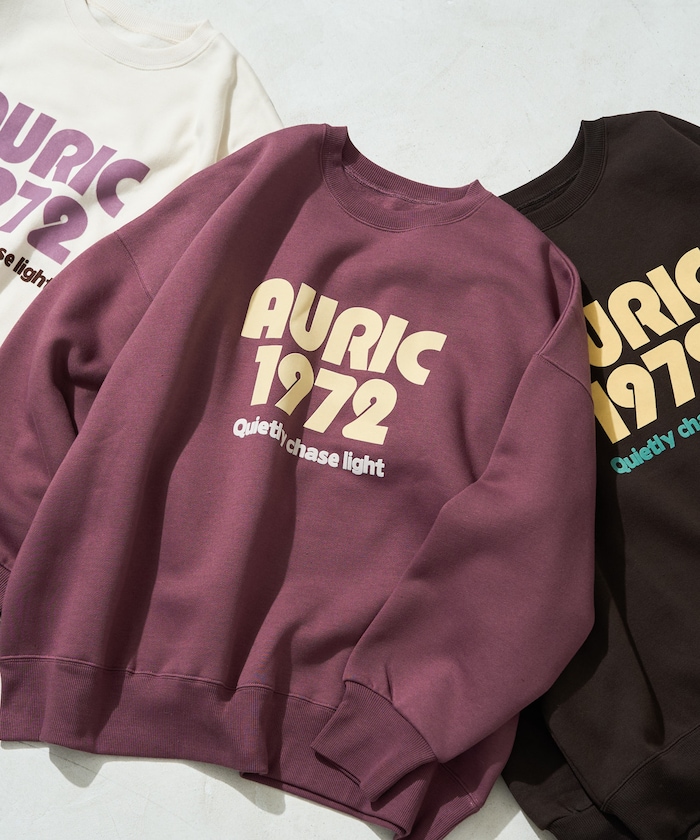 AURIC 植絨印花刷毛大學T