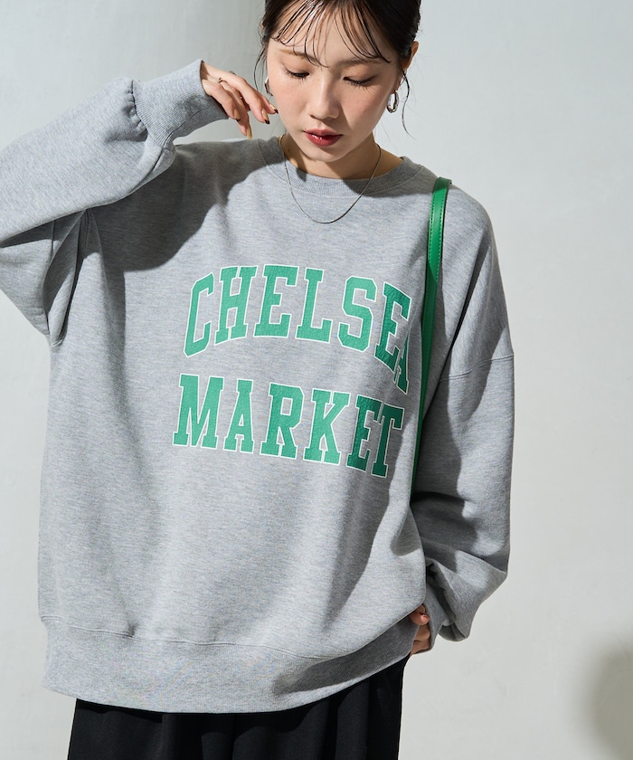 CHELSEA 裂紋印花大學T