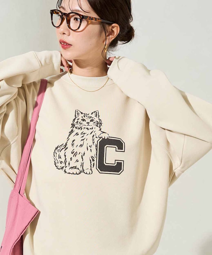 DOG＆CAT アルファベット プリント スウェット【限定展開】