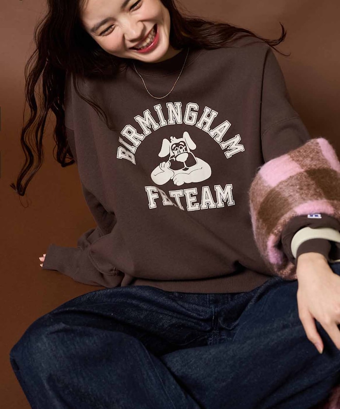 別注 JIMMY カレッジプリント裏起毛 スウェット【限定展開】