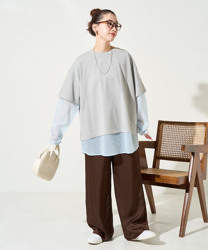 ライトグレー：杢グレー