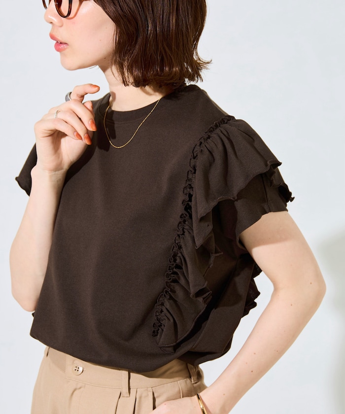 フリル スリーブ Tシャツ【限定展開】