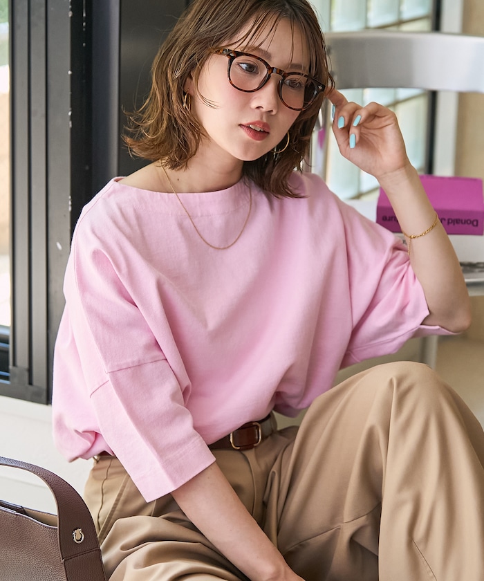 <新色追加>ボートネック バスク 半袖 Tシャツ【限定展開】