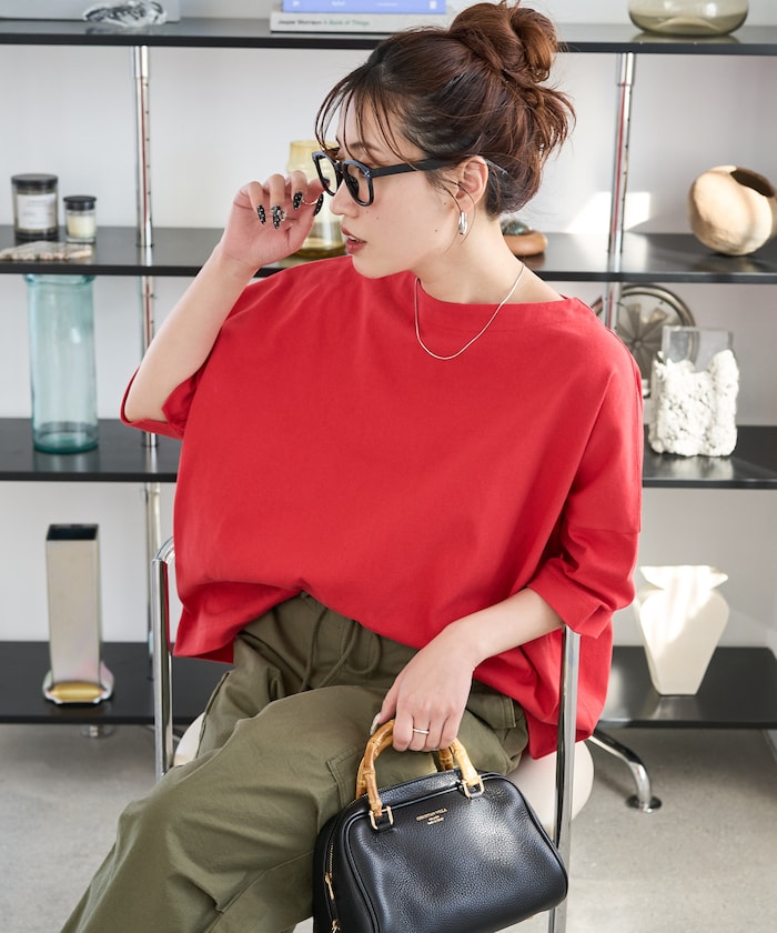 ボートネック バスク 半袖 Tシャツ【限定展開】