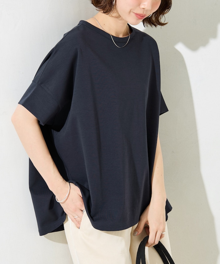 クールタッチポンチドルマンスリーブ半袖トップス(接触冷感)【限定展開】