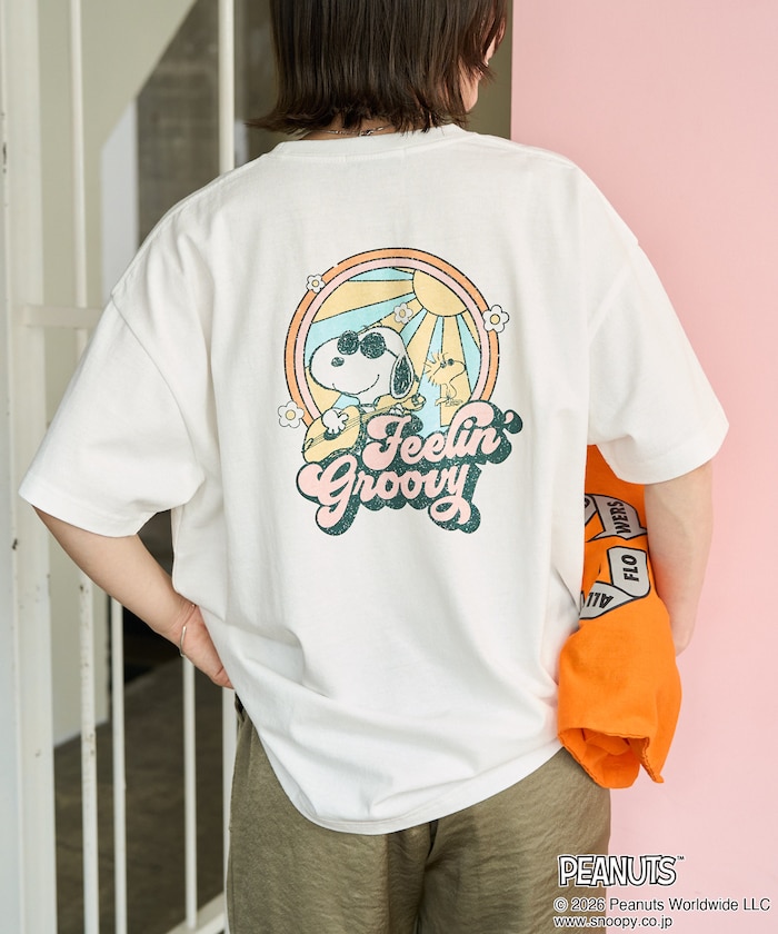 別注/SNOOPY/スヌーピー ポッププリント 半袖 Tシャツ【限定展開】