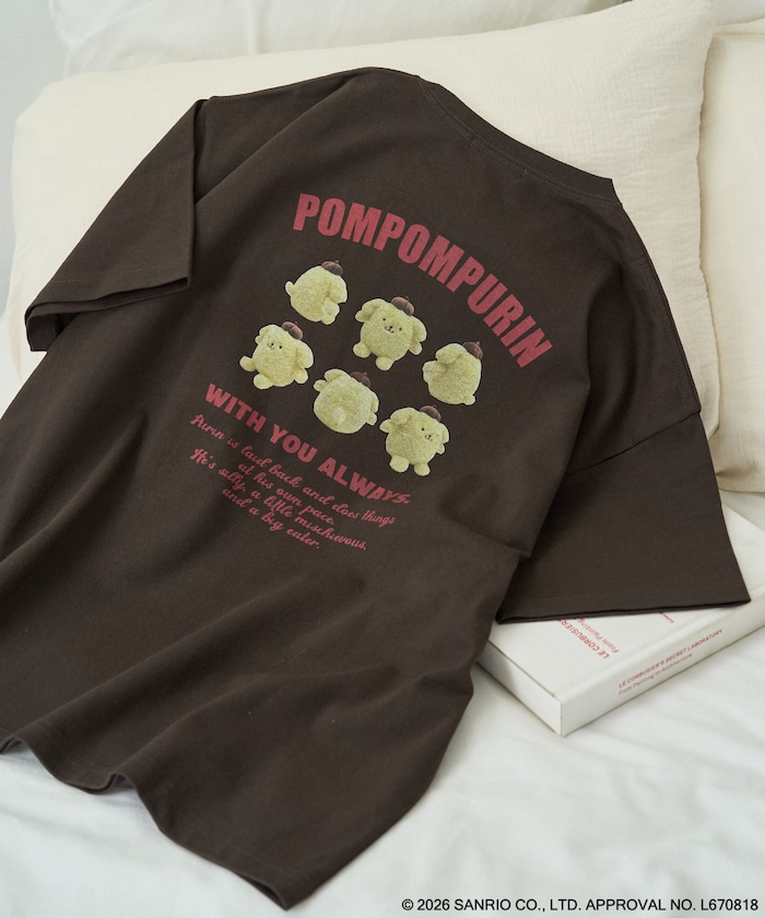 別注/ポムポムプリン バックプリント 半袖 Tシャツ【限定展開】