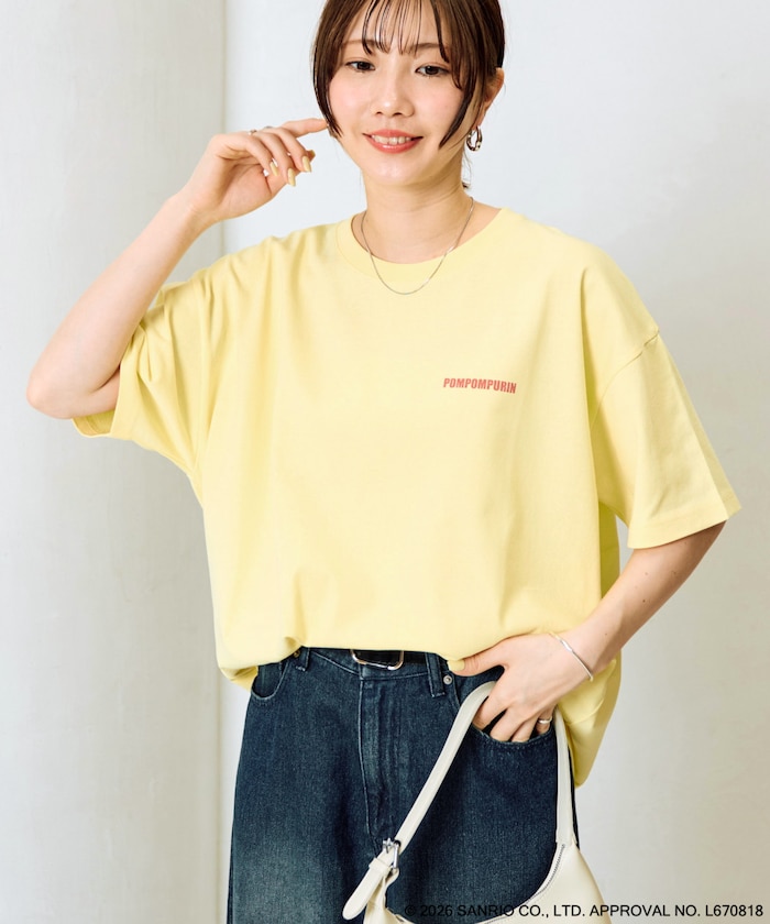 FREAK'S STORE/別注/ポムポムプリン バックプリント 半袖 Tシャツ