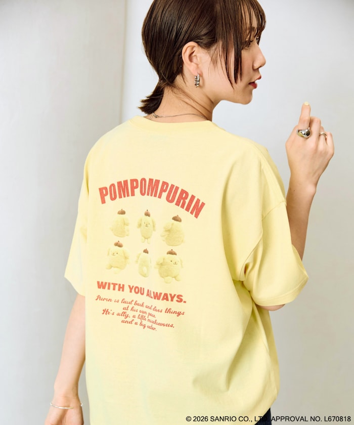 FREAK'S STORE/別注/ポムポムプリン バックプリント 半袖 Tシャツ