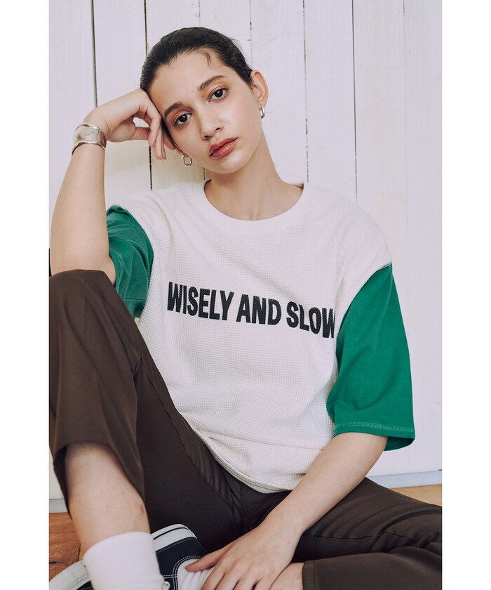 FREAK'S STOREのワッフル×天竺フットボールロゴTシャツ【限定展開】