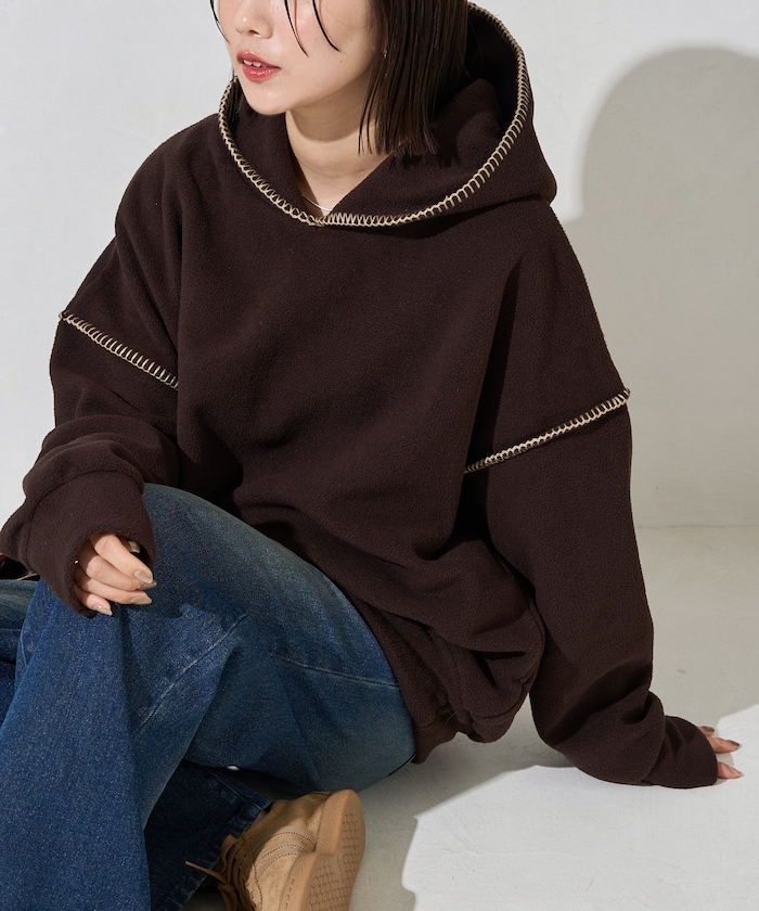 ブランケット ステッチ フリース パーカー【限定展開】