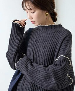 ヘビー ワッフル メロー ハイネック ニット【限定展開】