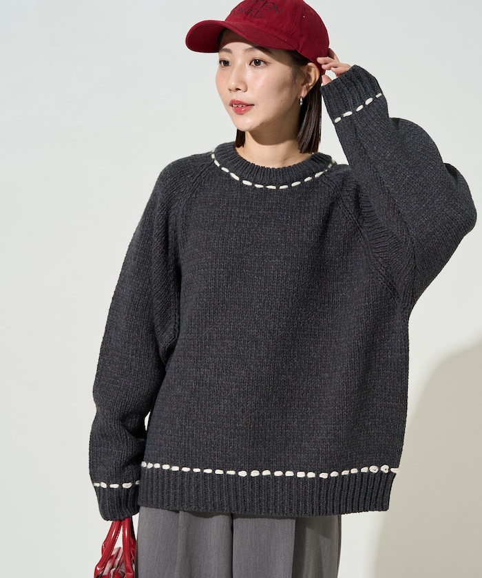 チャコールグレー：チャコールグレー×ライトピンク