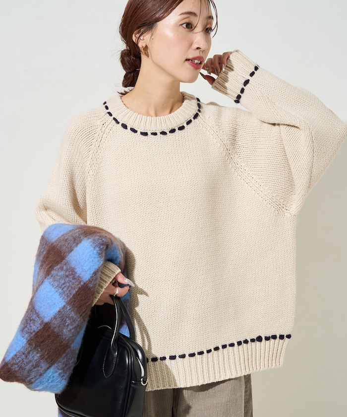 ナチュラル：ナチュラル×ネイビー