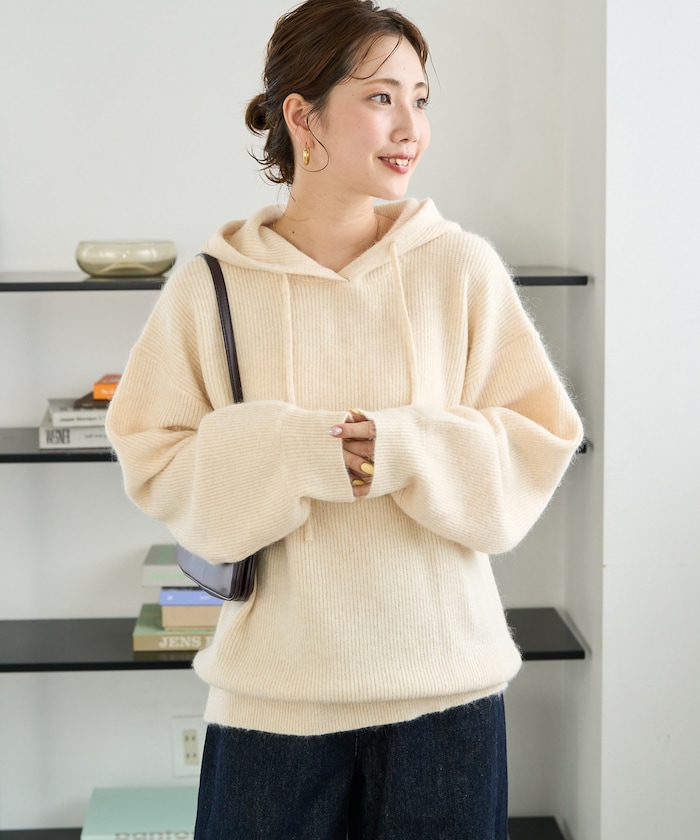 アンゴラミックス フーディ ニット プルオーバー【限定展開】
