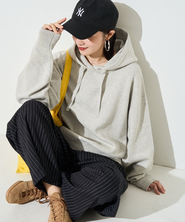 スウェットライク ニット フーディー【限定展開】