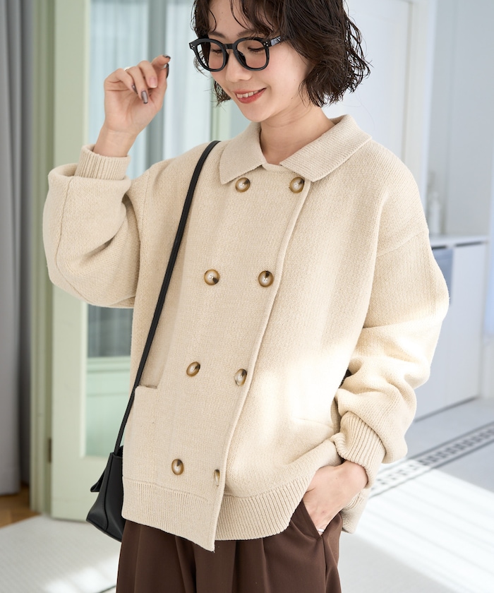 ニットダブルボタンジャケット【限定展開】