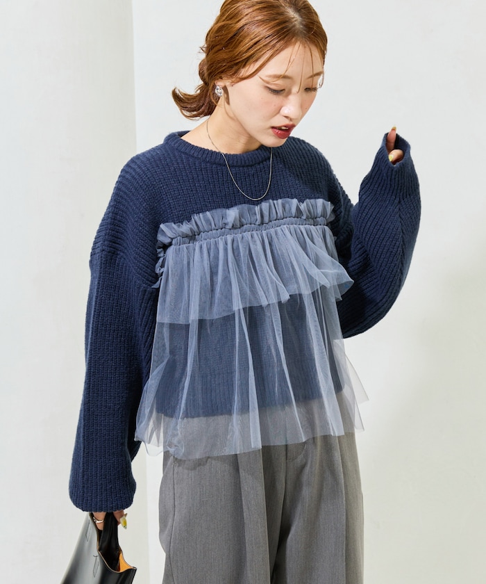 ネイビー:ネイビー×サックスブルー