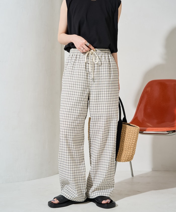 ポコポコ チェック イージー パンツ【限定展開】
