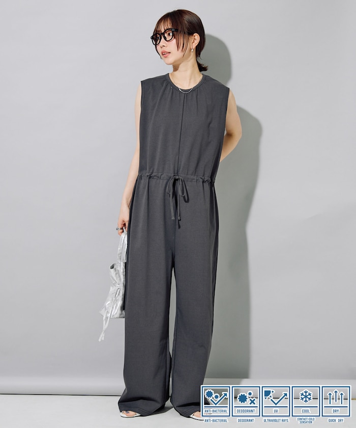 <接触冷感・吸水速乾・UVカット・抗菌・防臭>STORATECH(ストラテック) ウエストリボン オールインワン【限定展開】