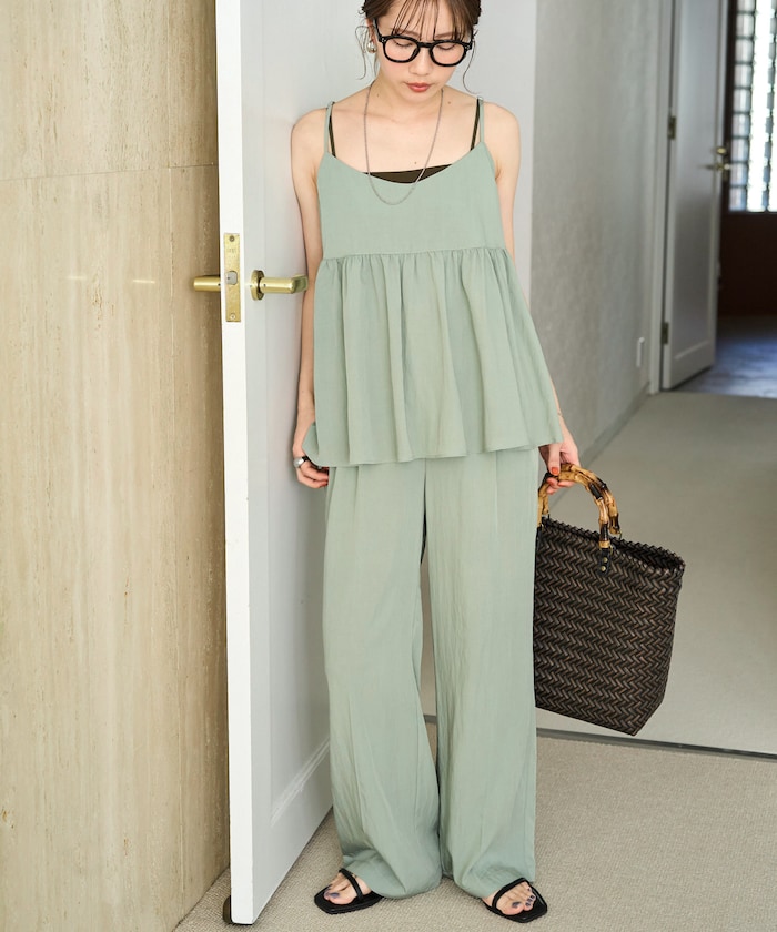 ナイロン ワッシャー キャミ パンツ セットアップ【限定展開】