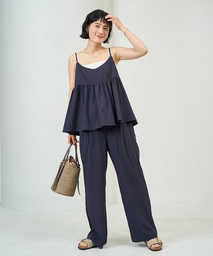 FREAK'S STORE/ナイロン ワッシャー キャミ パンツ セットアップ【限定 FREAK'S STORE/ナイロン ワッシャー キャミ パンツ セットアップ【限定