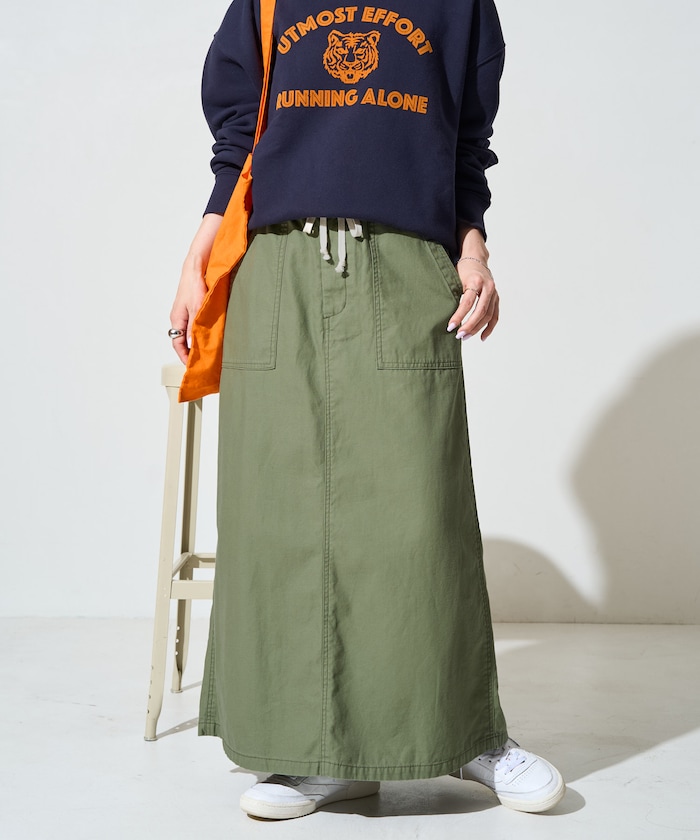 バックツイル 紐 スリットスカート【限定展開】