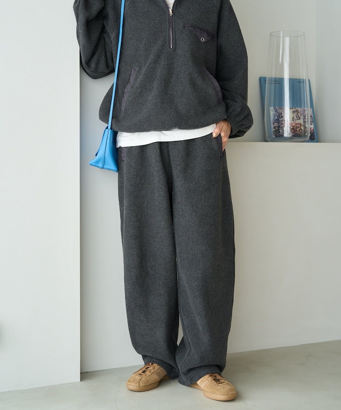 <セットアップ対応>フリース コクーン イージー パンツ【限定展開】
