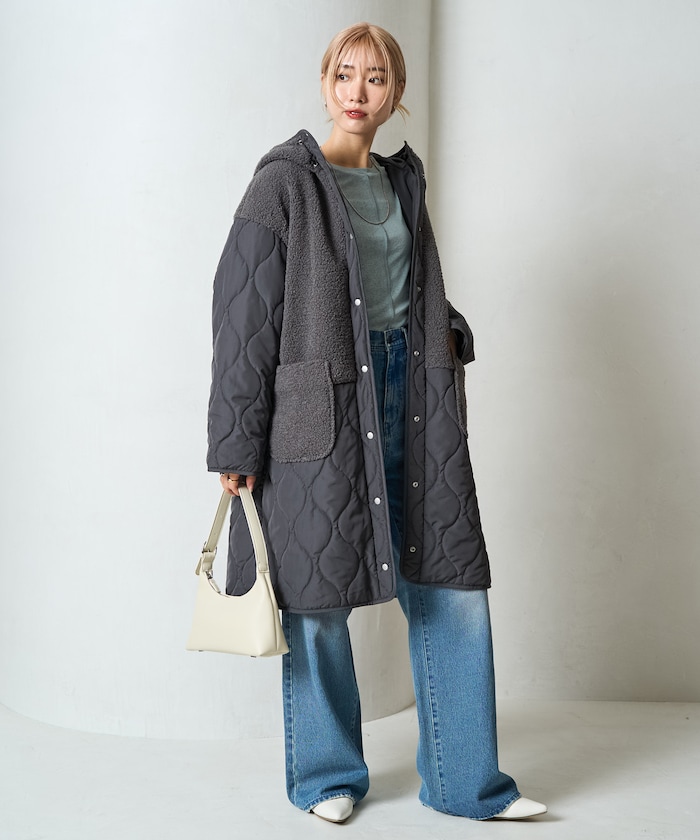 アリスバーリー  ボア キルティングコート 値下げしました！ 9aa953a686aa4efcc97aa8789ad0d9