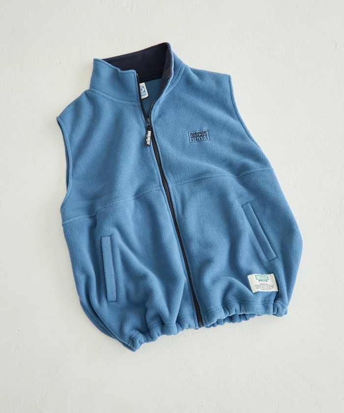 【DISCUS ATHLETIC】 別注 配色 フリース ベスト【限定展開】 female 【DISCUS ATHLETIC】 別注 配色 フリース ベスト【限定展開】 female