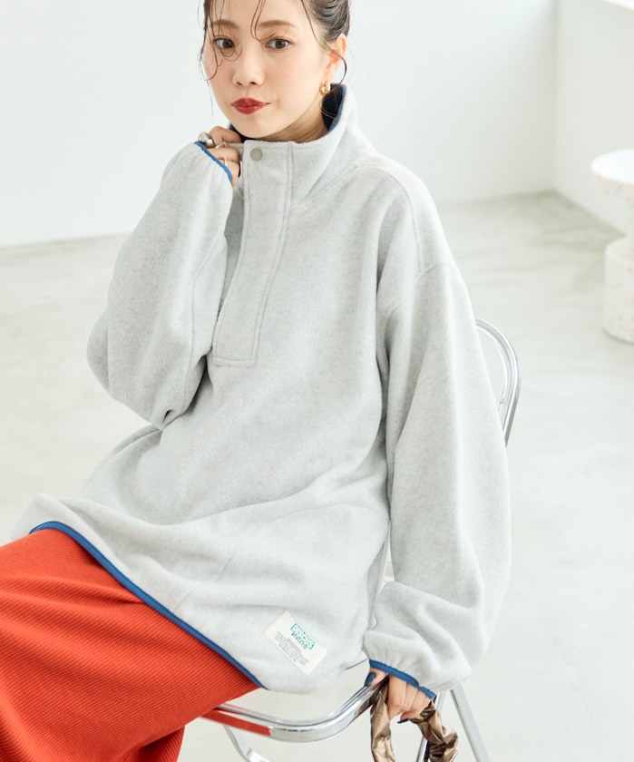 別注 配色 フリース ハーフジップ プルオーバー【限定展開】