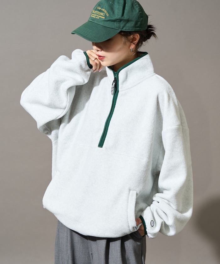 別注 パイピング 配色 ハーフジップ プルオーバー【限定展開】