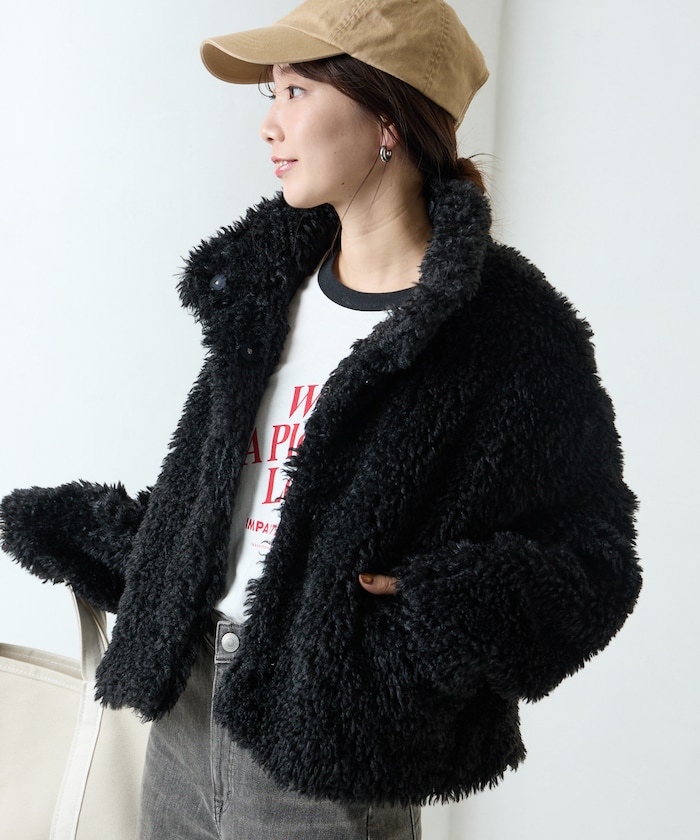 【FREAK'S STORE】スタンドカラービッグフラップ ショートウールコート FREAK'S STORE（フリークスストア）の「限定展開 スタンドカラー